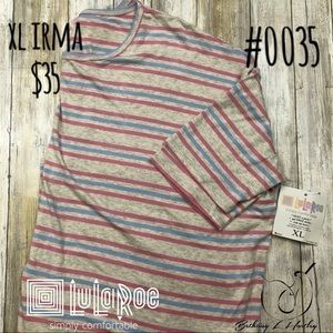 Llr XL pink and blue striped Irma